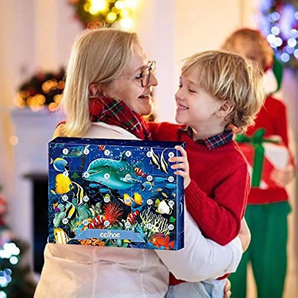 Julkalender för barn med havsdjur - Leksakspresentset för pojkar och flickor