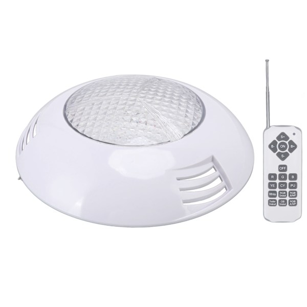 LED Pool Lights AC12V RGB Fjernbetjening IP68 Vandtæt Høj Transmittans Holdbar ABS PC Akvarium Pool Lys 18W