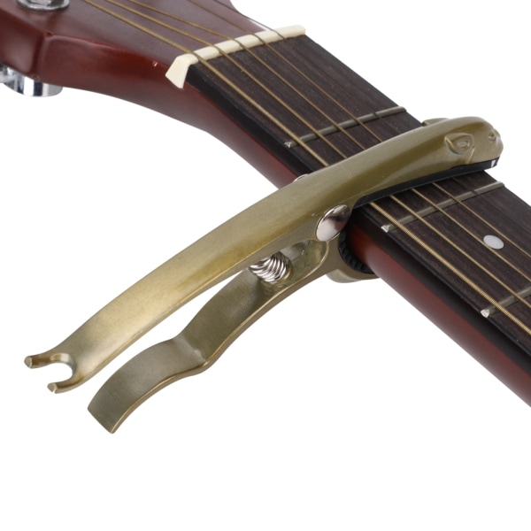 K72 Gitarr Capo Zinc Ally Bronsfärgad Grodformad Capo för gitarr Ukulele Mandolin