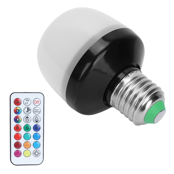 5W E27 16 farger RGB-pære Fargerik RGBW-pære med fjernkontroll for hjemmebelysning 85-265V