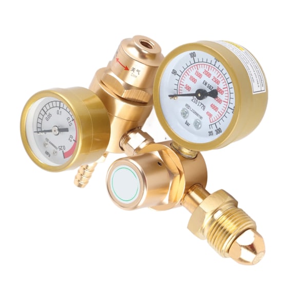 Gassvejsningsregulator Argon CO2-måler TIG MIG Flowmeter 4500psi Cylindertrykreduktionsventil 1/4in Udløb 6.605GPM