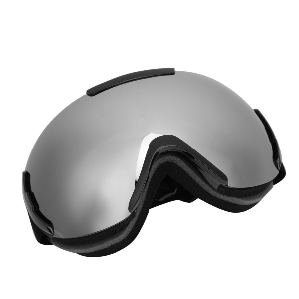 Skidsnowboardglasögon Double Layer linser Anti-Imma UV-skydd Snöglasögon för vuxna (silver)