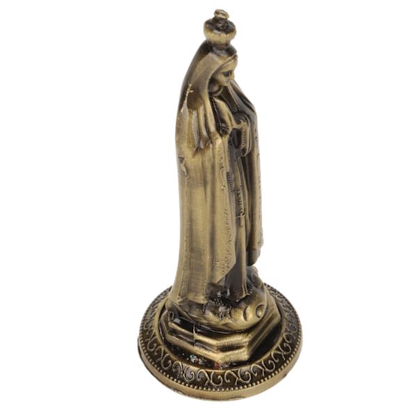 Mini Virgin Statue Håndskåret Nem rengøring Lugtfri Holdbar zinklegering Levende Dekorativ Holy Virgin Mary Dekoration Bronze RF TL002