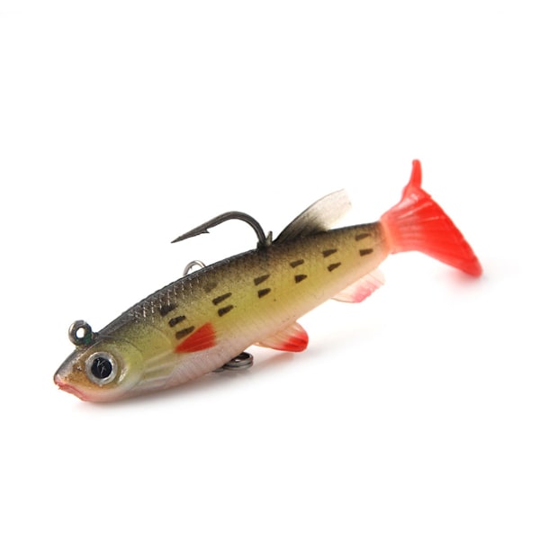 5 kpl Pehmeitä kalastusuistin jigit uimavarjoja lyijyjig koukkuja vieheitä syötit Swimbait crankbaits