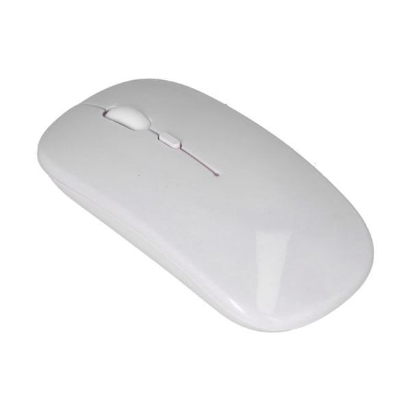 Trådløs Mus Genopladelig DualMode 2.4G Ergonomisk Lydløs Optisk Computer Tilbehør (Hvid)