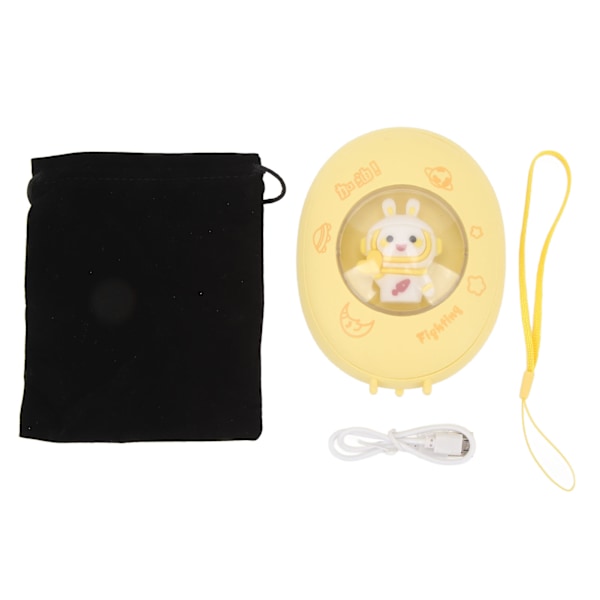 Space Bunny Kädenlämmitin Kannettava USB Ladattava Kädenlämmitin 3 Lämmitystasoa Säädettävä Käsienlämmitin Toimistoon Ulkokäyttöön Keltainen