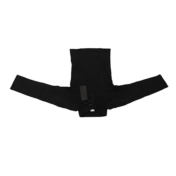 Combat Skjorta Långärmad Dragkedja Unisex Bomull Polyester Andningsbar med Armbågsskydd Axel Ficka Combat Kläder för Cosplay Svart M