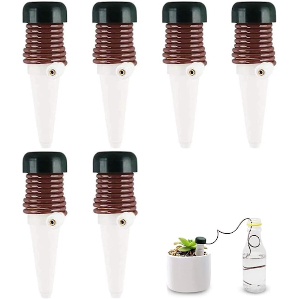 Automatic Plant Watering Stakes - Set of 6, Ideal for Indoor and Outdoor Potted Plants