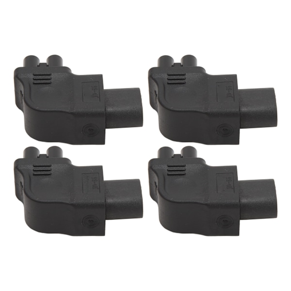 4 stk IEC320 C8 til IEC320 C5 adapter retvinklet 2,5‑10A 250V computerstrømomformer til bærbar pc