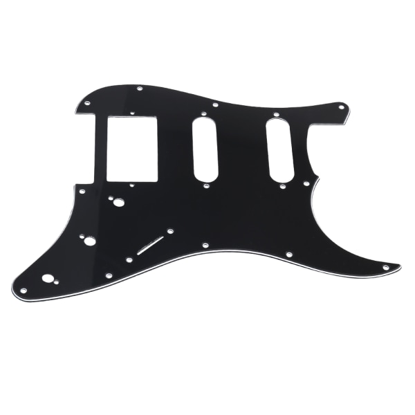 Kvalitet 11 huller elektrisk guitar SSD Pickguard tilbehør til ST SQ SSH guitarer (sort)