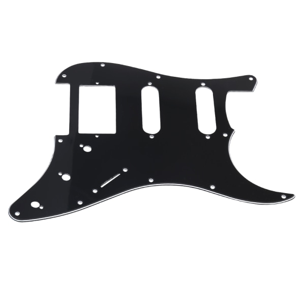 Kvalitet 11 huller elektrisk guitar SSD pickguard tilbehør til ST SQ SSH guitarer (sort)