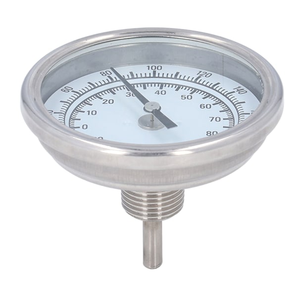 Bimetallisk termometer G1/2 304 rustfrit stål ‑15°C til 90°C 83mm diameter grilltermometer med høj nøjagtighed