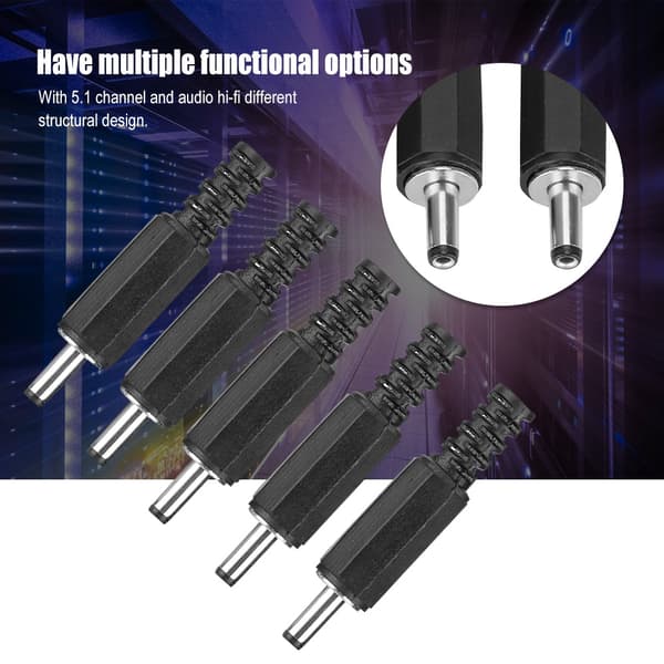 5 kpl 1,3 mm x 3,5 mm uros DC-virtapistoke koaksiaaliliitinsovitin