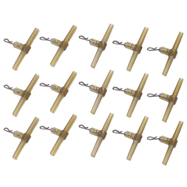 15 stk Fiske Crimp Swivel T Formet RRing Gjenbrukbar Bærbar Grønn Krysslinje Tackle Kobling