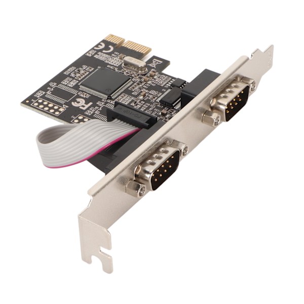 PCIe RS232 -sarjasovitinkortti 250 kbps 2 porttia PCI Express X1 Plug and Play PCIe to Dual Serial Card tulostinskanneria varten