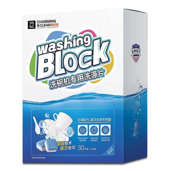 30-Pack Vaskemaskin og oppvaskmaskin rengjøringstabletter
