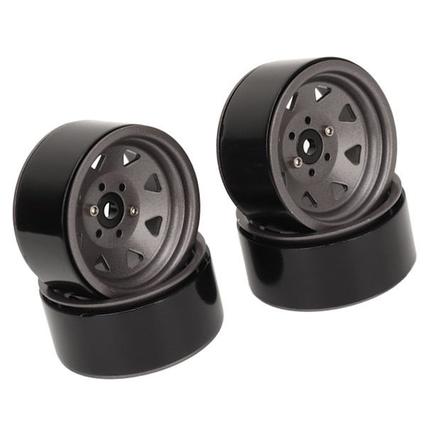 4 stk 1.9in RC Felger Universell Passform Sterk Støtte 8 Eiker Felgsett for Axial SCX10 II SCX10 III Titanium