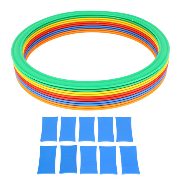 Børnesports Speed Ring Sæt 10 Ringe 10 Spænder Øget Agility Udendørs Ringe Legetøj M 28cm