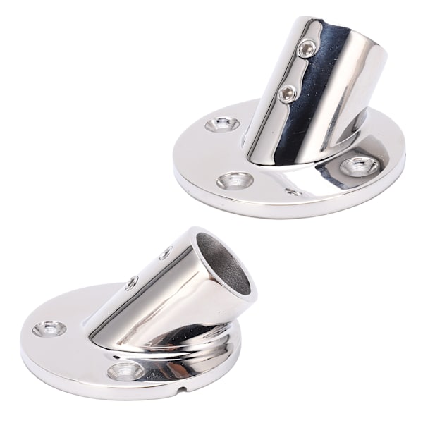Båd Gelænderbeslag Rustfrit Stål 45 Graders Rund Base Rør Marine Hardware Flange Base Dæksrælings Tilbehør 25mm/1in
