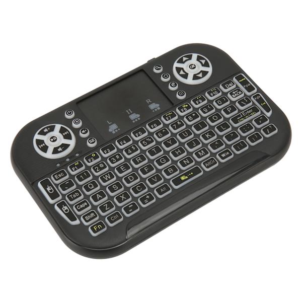 2,4 GHz mini trådlöst Bluetooth tangentbord med pekplatta Bakgrundsbelyst bärbart tangentbord Fjärrkontroll för bärbar PC TV Box