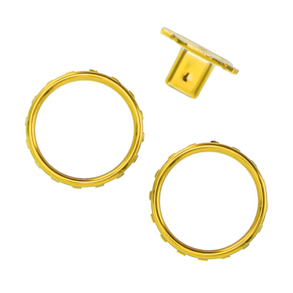 Dekorativa accentringar för Xbox Elite Series 2 Controller Matt Chrome Switch-knappar Ersättningsdelar Guld