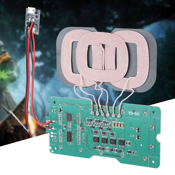 DIY QI Standard 3 Coil Trådløs opladning Transmitter Module Circuit Board Spole Oplader