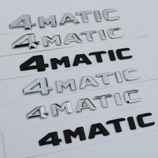 Silver car logo - original size - for 4matic sticker