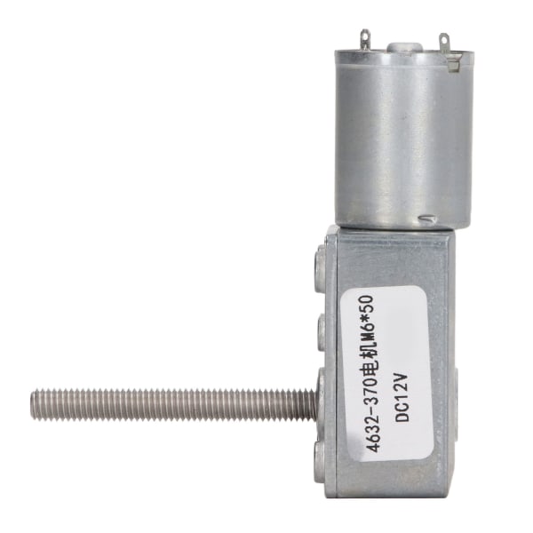 Matovaihde DC-moottori, itselukittuva, M6-pää, pyörivä akselin kierre, nopeuden alennus, DC-vaihdemoottori, DC12V 66RPM