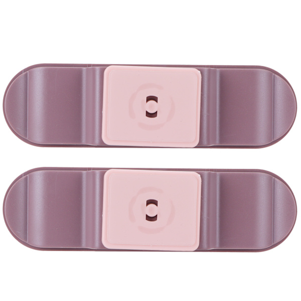 2 stk stikkontaktholder, roterbar, selvklebende ledningskabelpluggorganisator, rosa