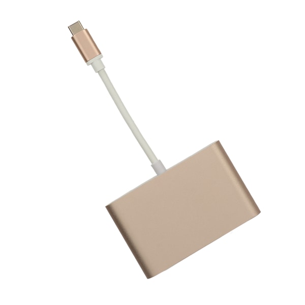 USB 3.1 Type C til VGA Adapter Hub PD 3 i 1 Dokkingstasjon Aluminium Type C til VGA Adapter Rose Gull