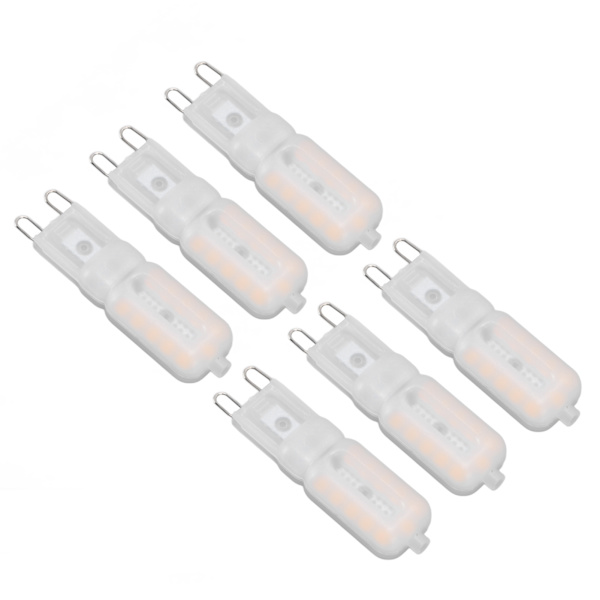 G9 Dimbar Ljuskälla Ögonskydd Energisparande 5W 22 LED Små Lampor för Taklampa Skrivbordslampa 6st Varmvitt 220V