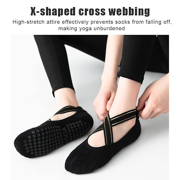 Yogasokker med greb til kvinder Skridsikre yogasokker til Pilates Ballet
