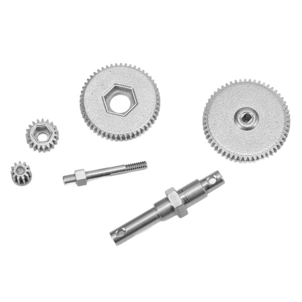 RC Vaihteiston Hammaspyöräsarja Hammaspyörä ja Akseli Ruostumaton teräs AXIAL SCX24 AXI90081 AXI00001 AXI00002 1/24 RC-autoon