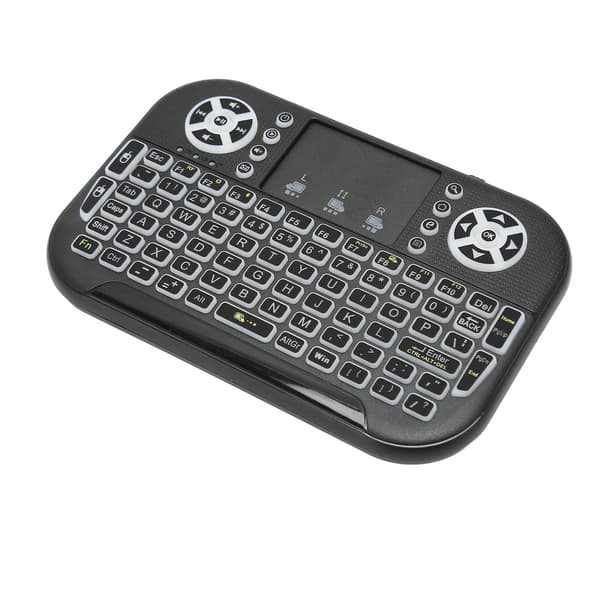 Mini trådløst Bluetooth-tastatur med touchpad-understøttelse 2,4 GHz RF Multi Touch genopladelig håndholdt tastaturcontroller til pc