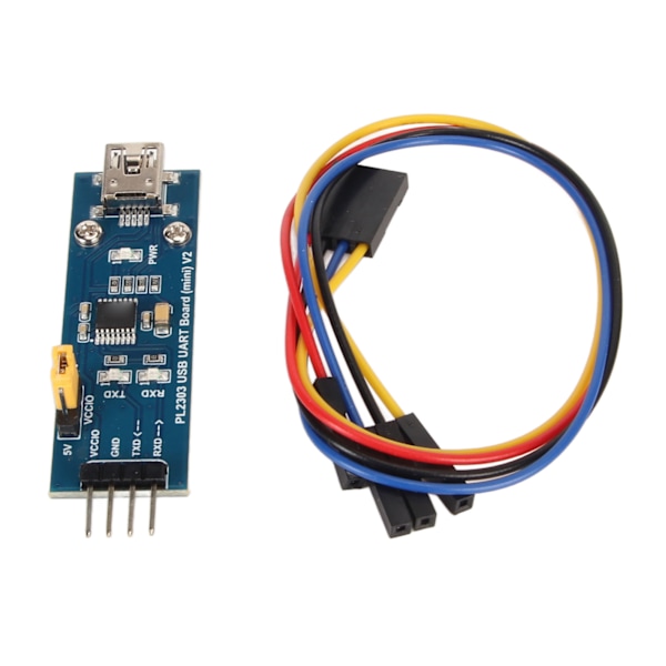 USB till UART TTL-modul USB Mini AB-kontakt 3 strömlägen 3 LED USB UART seriell adaptermodul för Win XP 7 8 10 11