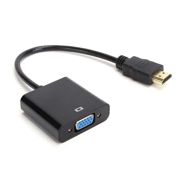 HDMI til VGA Konverter Kabel med 3,5 mm Audio til Chromebook Raspberry Pi Xbox Sort
