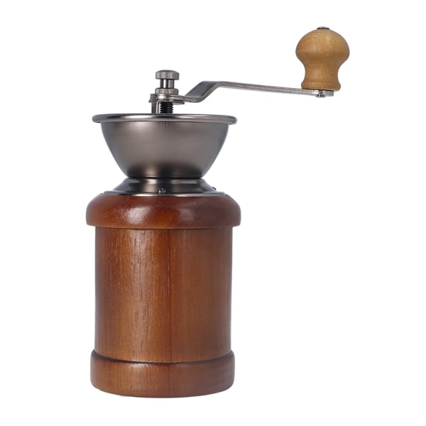 Kaffe Kvarn Manuell Ek Rostfritt Stål Retro Ergonomisk Vevarm Konisk Slipning Kärna Bärbar Kaffeböna Kvarn Mörk Färg