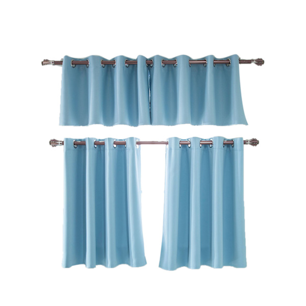 Pimennysverhot Polyester Sky Blue Lämpöeristetty Makuuhuoneen Pimennyst Verho Olohuoneeseen