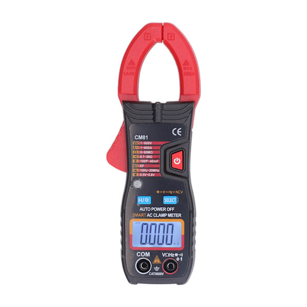 Digital Tangmeter Multifunktionel AC DC Amperemeter Smart Auto Ranging Multimeter 1V‑600V