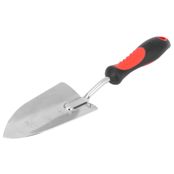 Trädgårdsspade för grävning och plantering, förkromad, trädgårdstillbehör 340 mm
