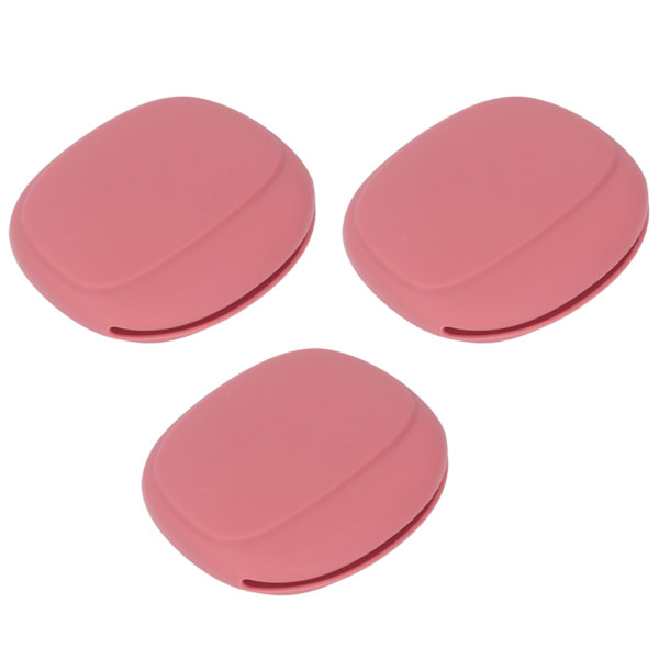 3 STK Ørepropper Beskyttende bæretaske Bærbar Mini Silikone Opbevaring Ørepropper til hjemmet Pink