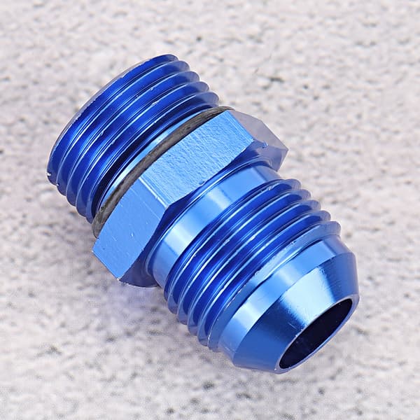 AN10 til ORB10 Hanadapter Fitting Blå T6061 Aluminium Legering
