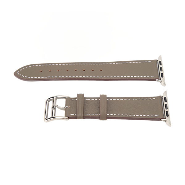 Smart Watch Watch Klockarmband Läder Smart Watch Tillbehör för IOS Watch Series SE 8 7 6 5 4 3 2 1 42mm 44mm 45mm Grå