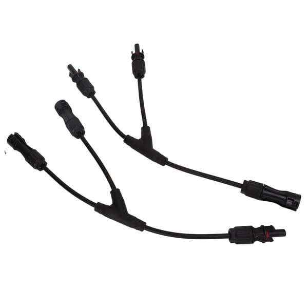 2 stk. Solar 2 til 1 adapter IP68 vandtæt PPE flammehæmmende PV Y-gren parallelstik solpanel parallelkabel
