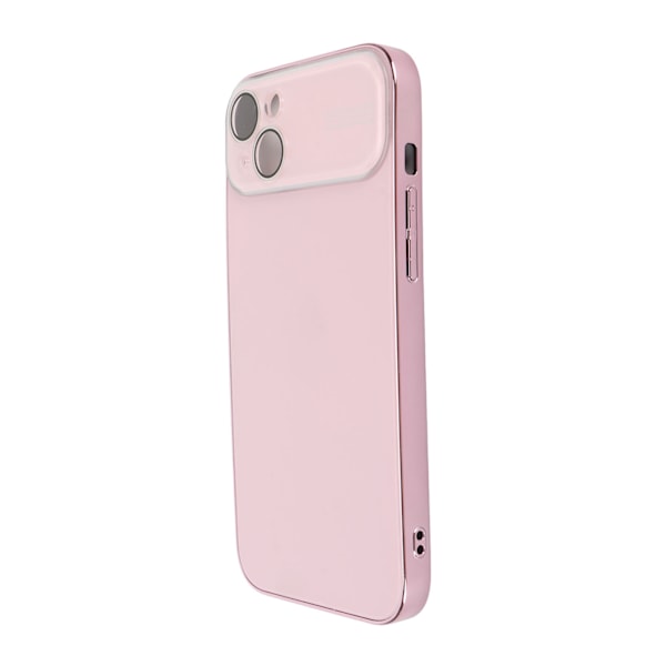 Elektropläterat phone case Stort fönsterobjektiv Kameraskydd Stötsäkert case Anti Scratch Rosa för IPhone 14 Plus