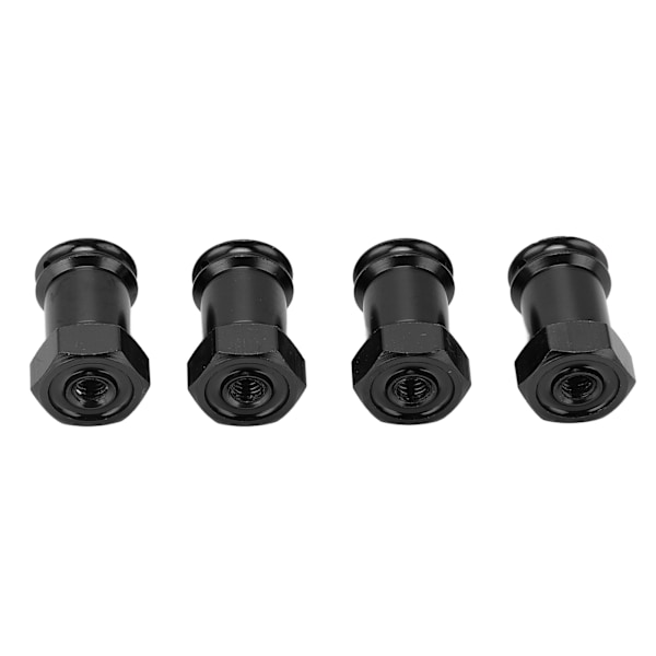 4 stk. 12 mm RC Aluminium Hjul Hex Hub 15 mm Offset Forlænger Hex Drev Adapter Kobling til TRAXXAS MINI E REVO 1/16 RC Bil Sort
