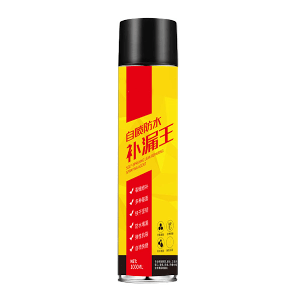 Fugemasse Spray Vandtæt Lækagesikker Tagrevner Fyldning Reparationsmateriale Polyethylenlim 1000ML Sort