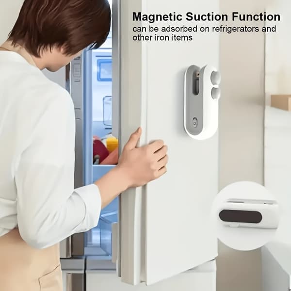 USB-genopladelig madposeforsegler, Bærbar, Magnetisk base, Halvautomatisk, Chips/Snacks/Kaffe Blå