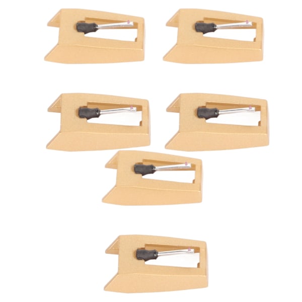 6 stk. platespiller nål Profesjonell platespiller stylus erstatning for Victrola for Crosley for ION for Boytone