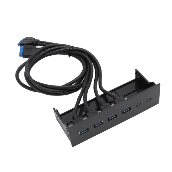 USB 3.0 frontpanelhub 5.25in 4 porter 5Gbps Stabil Plug and Play optisk stasjon Frontpanel for stasjonært hovedkort